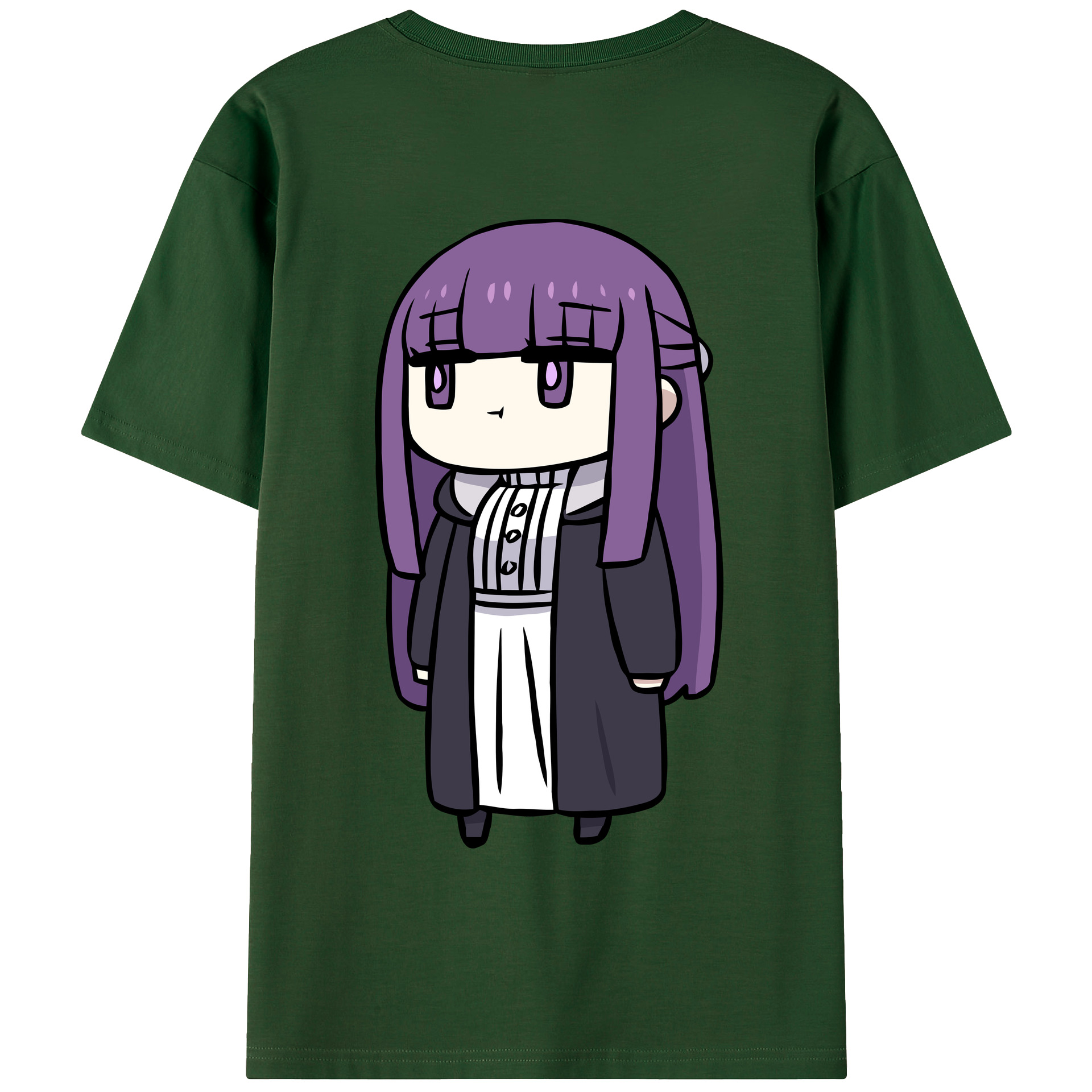 （画像用） 葬送のフリーレン Frieren 綿100％半袖Tシャツ（背面プリント）